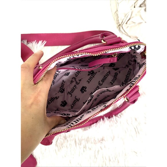 Juicy Couture Team Juicy Forever Satchel With Wallet Raspberry Tart Hot Pink - Picture 9 of 12